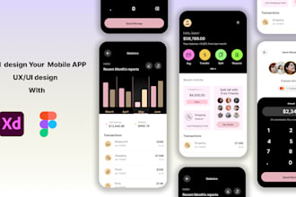 design creative mobile app UX UI design