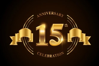 create  beautiful excellent anniversary logo design with express deliver
