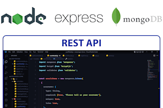 develop rest API using nodejs, expressjs, mongodb