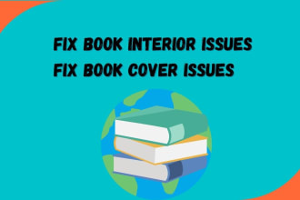 fix all rejection issues for amazon KDP book cover and interior formatting
