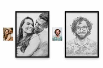 draw a pencil portrait or pencil sketch from your photo