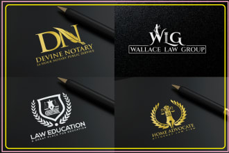 do elegant law office advocate legal logo design