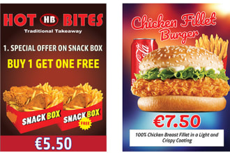 design restaurant menu all sizes poster, flyer, brochure