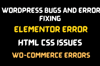 fix wordpress errors, fix elementor issues in just 24 hours