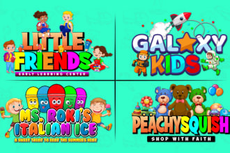 design high quality excellent baby, kids store logo with free source file