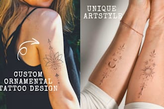 design custom ornamental tattoo for you