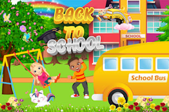design children story book illlustration and cover children book illustration