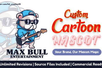 design cute cartoon character mascot logo design