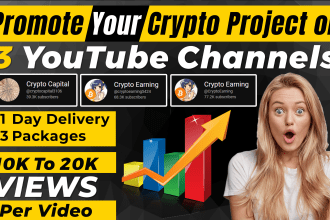 promote your crypto project on my youtube channels