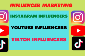 find influencer lists for instagram tiktok youtube influencer marketing