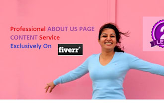 write PROFESSIONAL About Us Page within 48 Hours