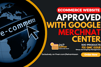 create ecommerce store approved with google merchant center