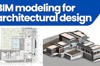 create 3d bim modeling, floor plans, elevations with revit