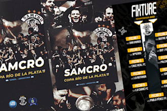 design sports posters and content for socialmedia