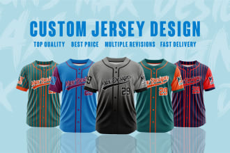 create baseball jersey design for you