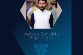 test and check your website or app for errors, usability, UI, UX