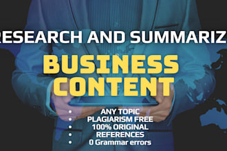 do professionaly content summarizing