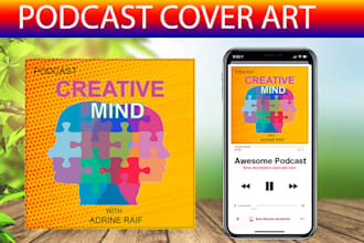 design unique podcast cover art and podcast logo