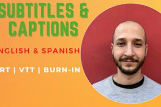 create synced english or spanish subtitles for your video