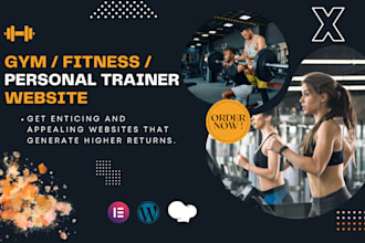 design modern fitness, yoga, sports, workout, gym trainer wordpress website