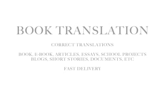 translate or review the translation of your books, articles or blogs