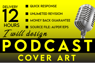 design unique podcast logo and podcast cover for you
