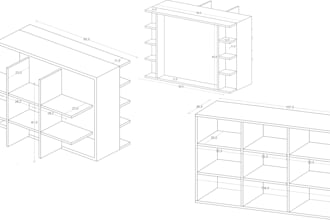 design of wooden furniture plan and 3d model, diseño de muebles de madera
