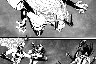 draw a marvel or dc level comic art for you