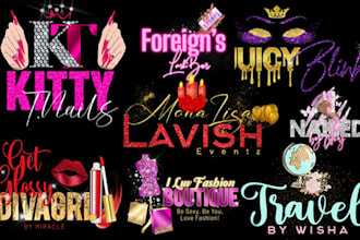 design a luxury, event, nails diamond, glitter logo in 2 hours