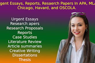 do case study, research and summary writing