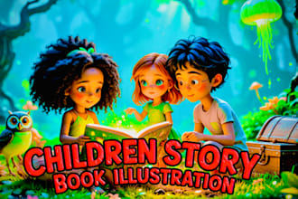 illustrate childrens story book illustration children story book illustration