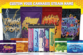 design flavors cannabis weed logo