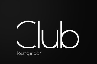 do a high quality nightclub logo with text with any file