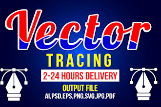 do vector tracing of your logo, and redraw any images, text, and sketch to