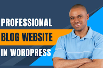 develop a modern blog website in wordpress