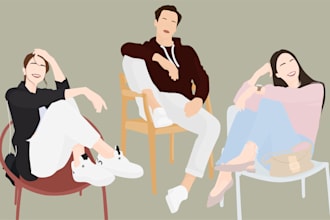 draw a faceless digital portrait for you