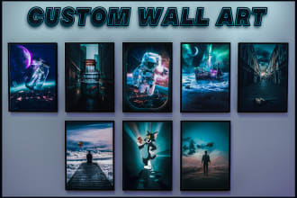 design custom amazing canvas wall art for you