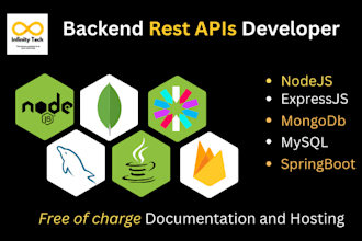 develop rest api using  nodejs , express and springboot
