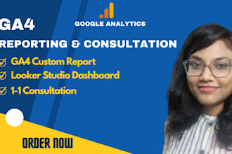create custom google analytics ga4 report in looker studio with consultation