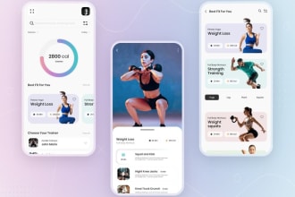 develop mobile app, health fitness app, gym workout app, ios android app website
