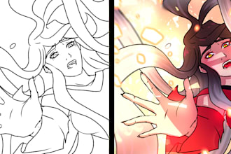 be your professional colorist manhwa webtoon
