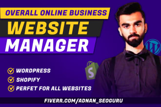 fix, update and maintain your site as a website manager