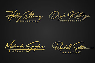 do real estate, realtor, calligraphy, luxury signature photography logo