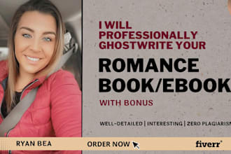 be your romance ghostwriter and write your romance story book