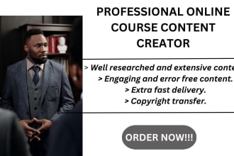 be your online course creator and cirricular developer
