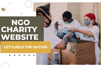 design nonprofit charity fundraising website, crowdfunding with donation website