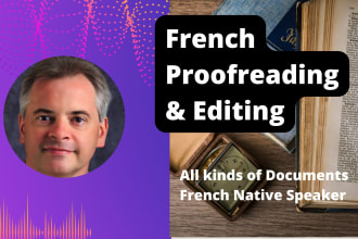professionally proofread and edit any kind of french text