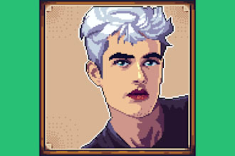 make a pixel art avatar and portrait