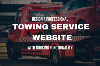 design towing service website, towing company website, freight website
