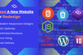 develop or fix bugs, errors in html, css PHP, laravel, wordpress